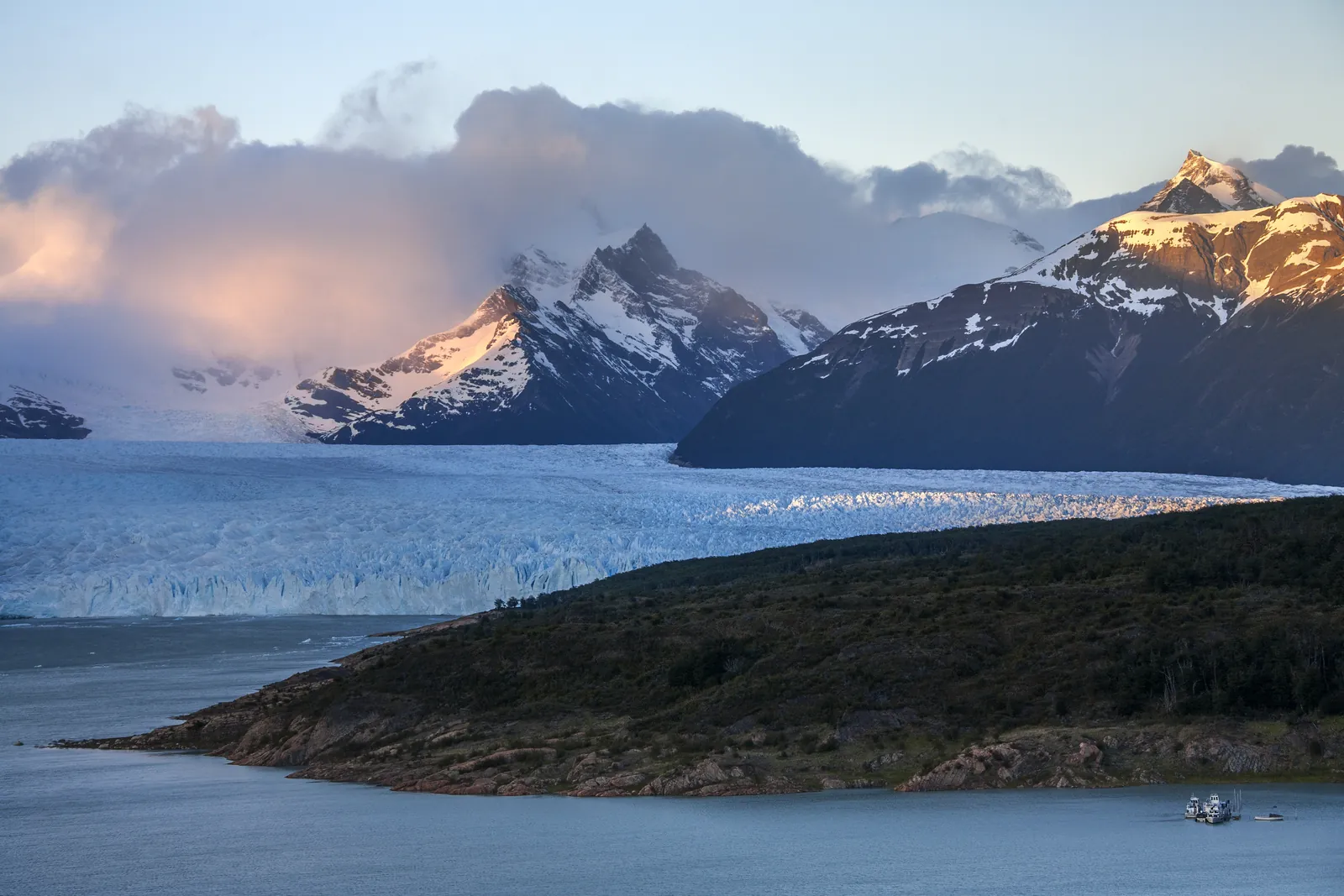 The ice wall of the Perito Moreno Glacier, Los Glaciares National Park, Argentina