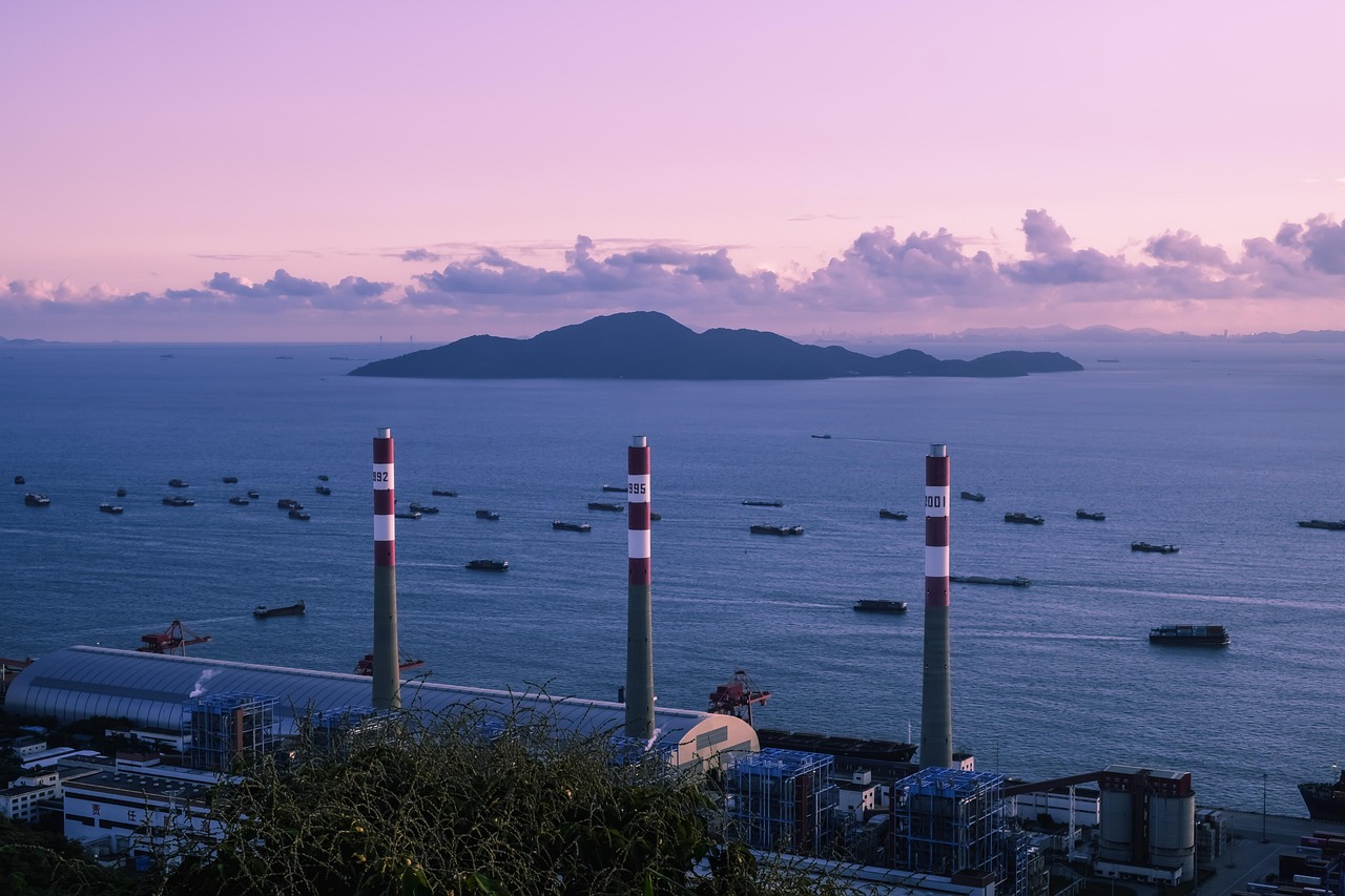 Sea, nature, ocean, port, coast, marine, natural, landscape, sunset