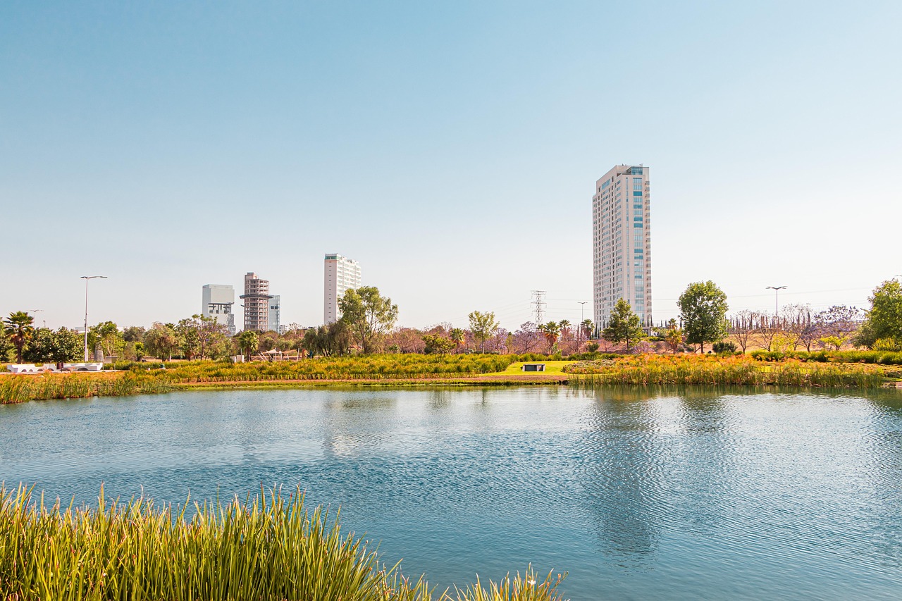 Puebla, mexico, lake, skyline, landscape, nature, city, buildings, architecture, urban, scenic
