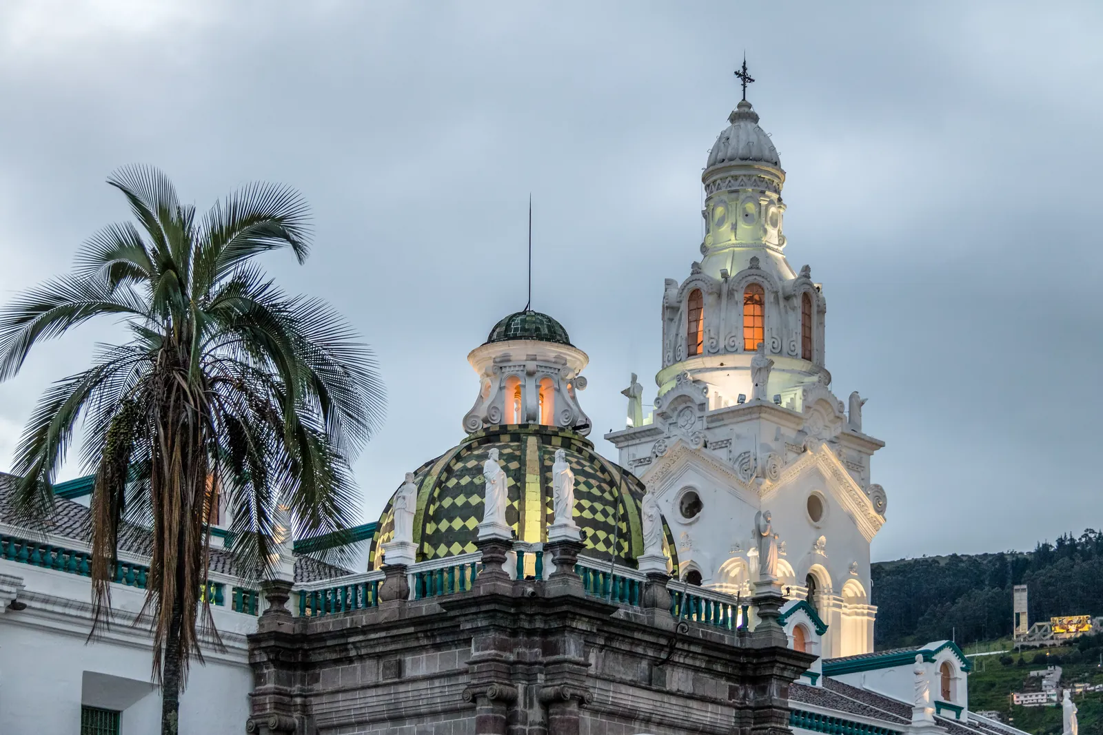 The Metropolitan Cathedral in Quito's historic centre, Ecuador