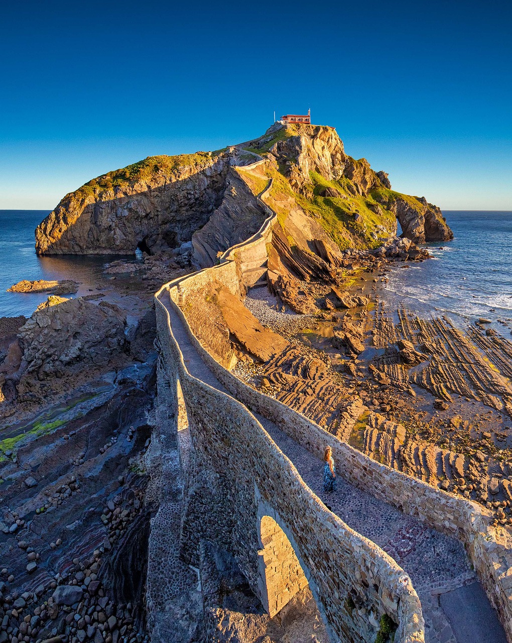 Gaztelugatxe, island, sea, biscay, mountains, coast, nature, vacation, spain, landscape, spain, spain, spain, spain, spain