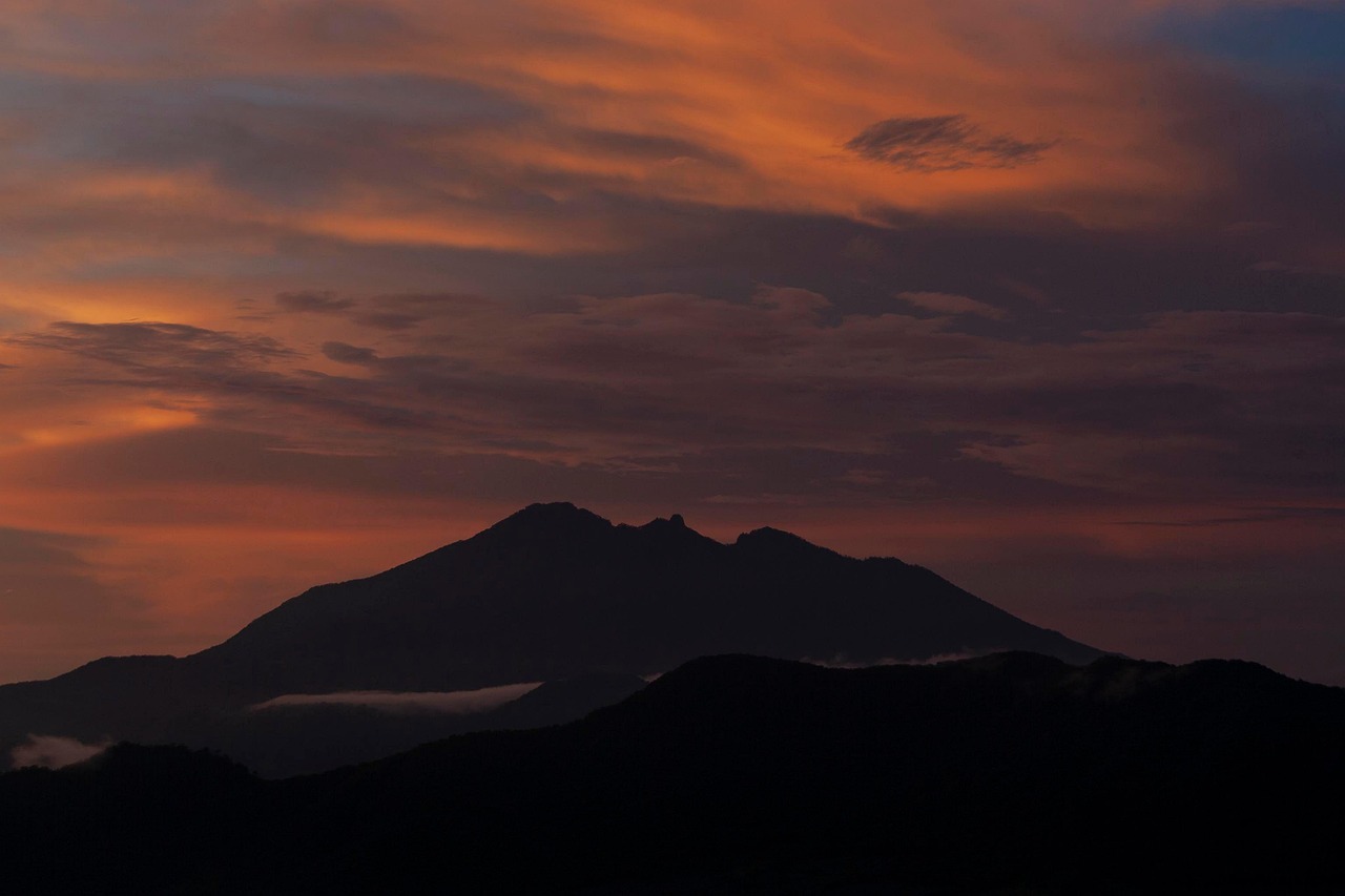 Nayarit, mexico, sunrise, sanganguey, volcano, nature, dawn, landscape