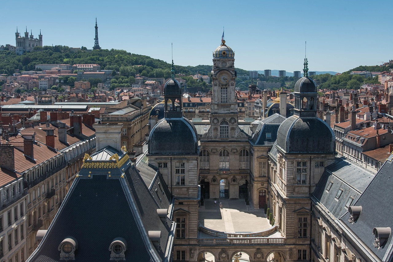 Lyon, fourvière, mairie de lyon, roofs, france, basilica, architecture, monument, city, fourviere, lyonnais, lyon, lyon, lyon, lyon, lyon