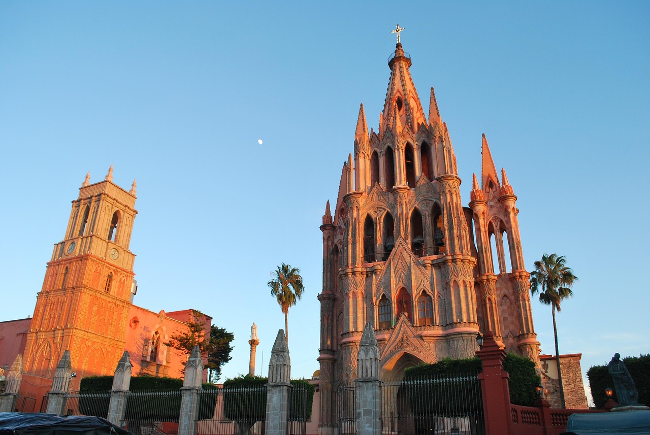San miguel de allende, mexico, church, churches, architecture, skyline, building, view, landmark, scenic, blue church, san miguel de allende, san miguel de allende, san miguel de allende, san miguel d