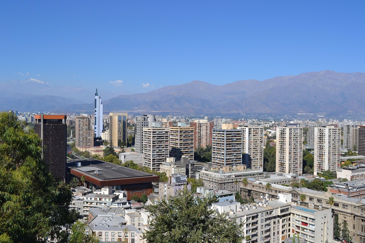 City, buildings, urban, architecture, cityscape, skyscraper, construction, cerro santa lucia, centro cultural gam, santiago, blue culture