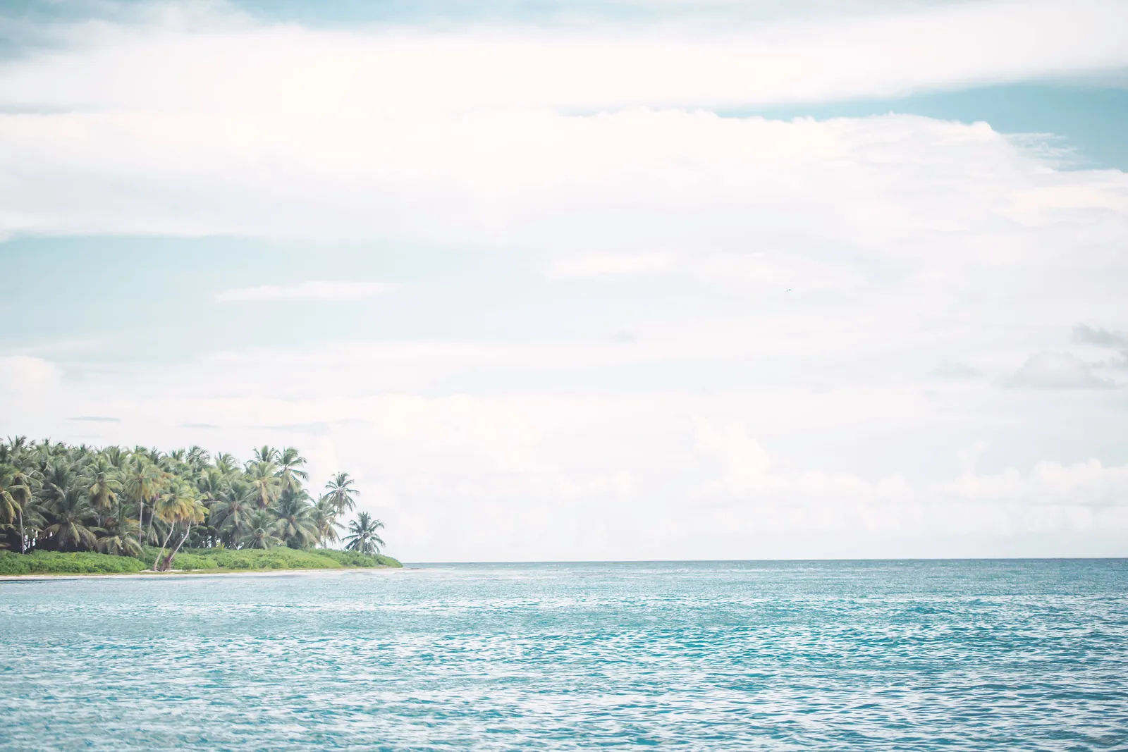 Saona Island seen from the Caribbean Sea, Dominican Republic