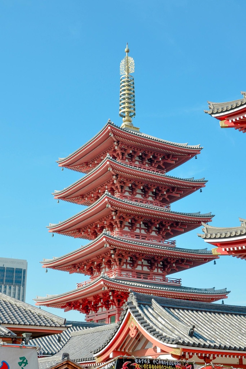 Pagoda, senso-ji, temple, asakusa, tokyo, japan, buddhism, buddhist, religion, sensoji, japanese, tokyo, tokyo, tokyo, tokyo, tokyo
