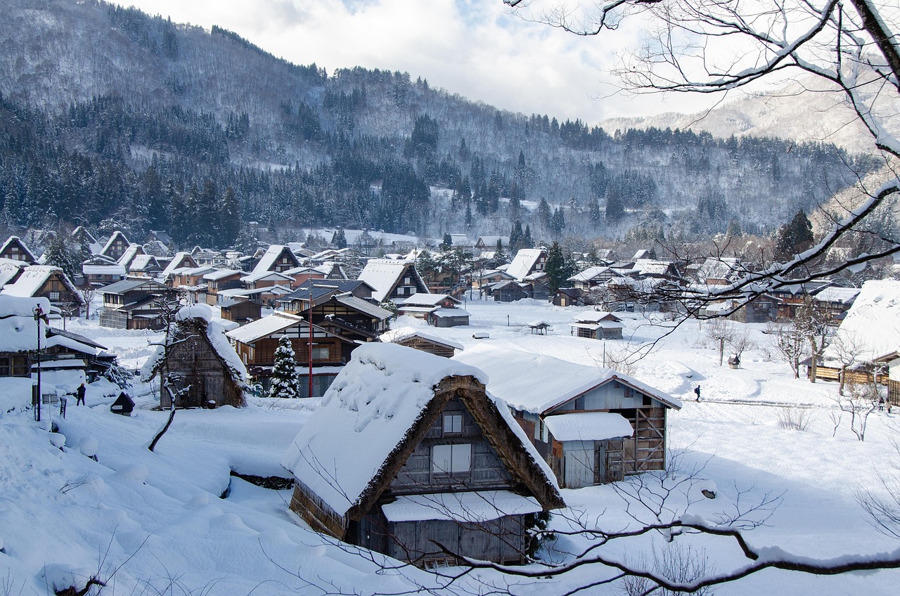 Shirakawa-go, traditional, japan, gifu, house, village, japanese, winter, destination, heritage, nature, thatched, architecture, gassho style, farmhouse, cottage, design, timber, rustic, snow