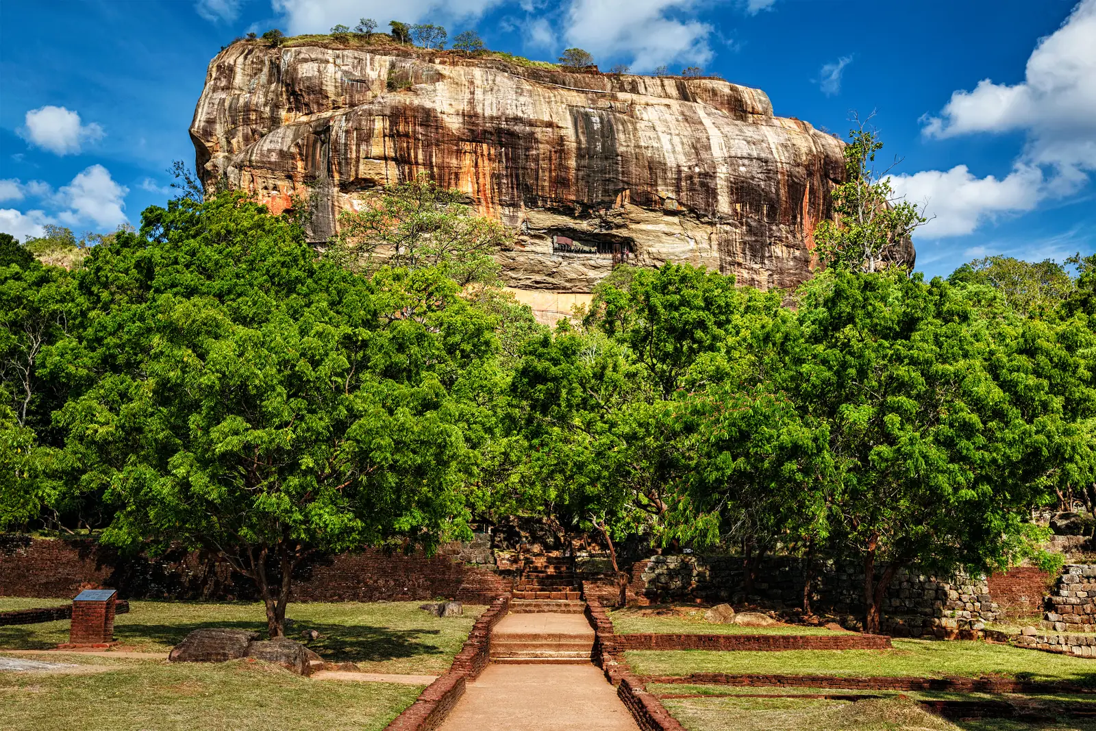 The Sigiriya Lion Rock fortress rising above the jungle, Sri Lanka