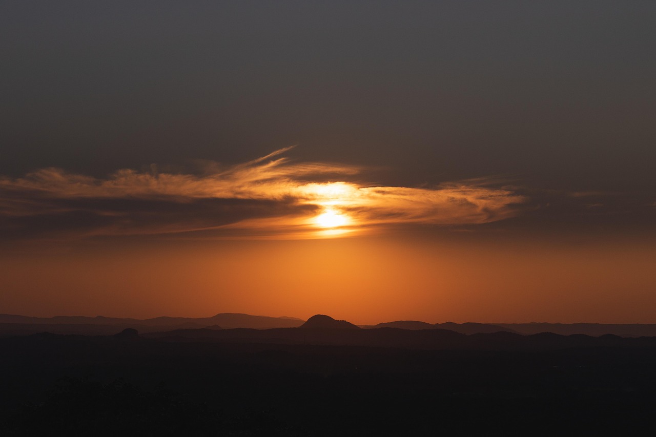 Sunset, nature, sri lanka, sigiriya, orange, black