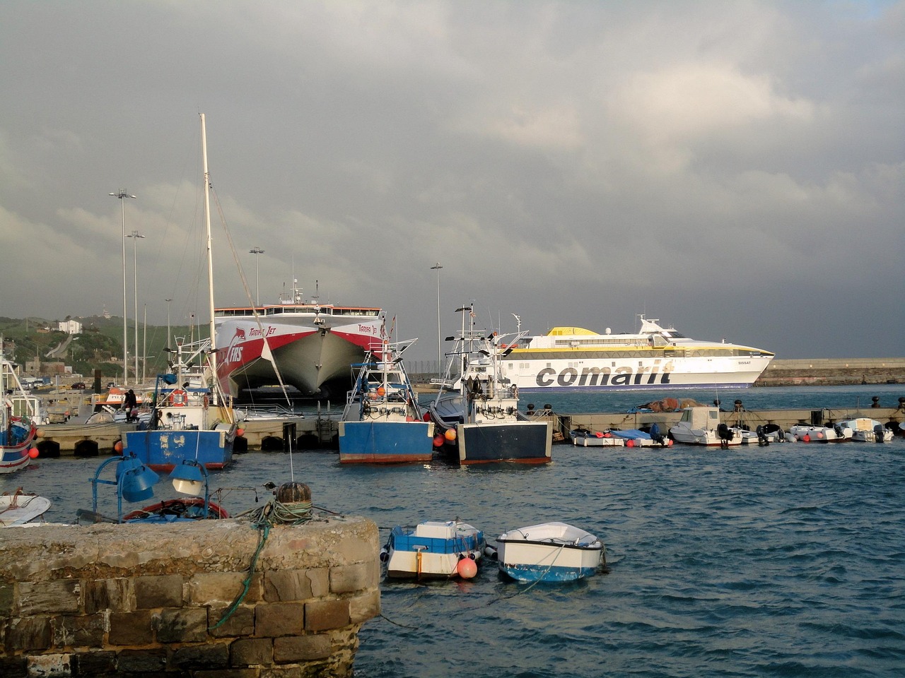Port, port city, spain, nature, southern spain, andalusia, tarifa, ships, water