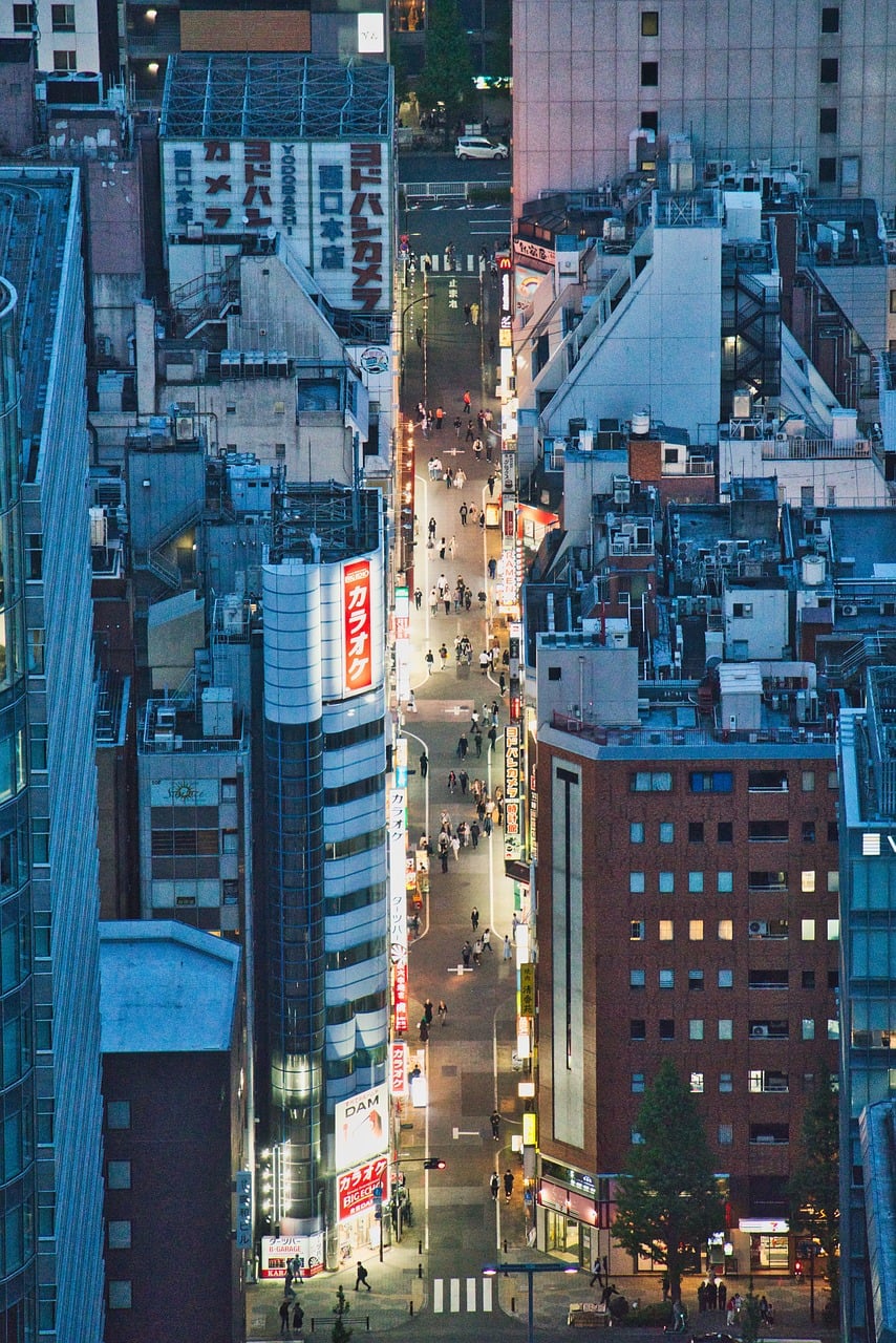 Tokyo, japan, city, skyscraper, put up, the way, aerial photography, night