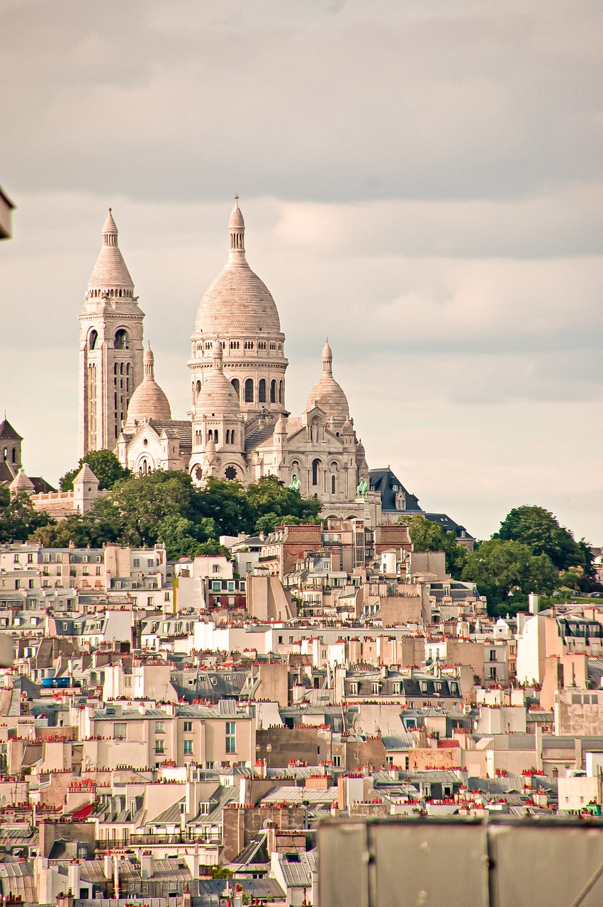 Montmartre, basilica, paris, france, sacré-coeur, church, catholic, city, buildings, architecture, historic, hill, urban, paris, paris, paris, paris, paris