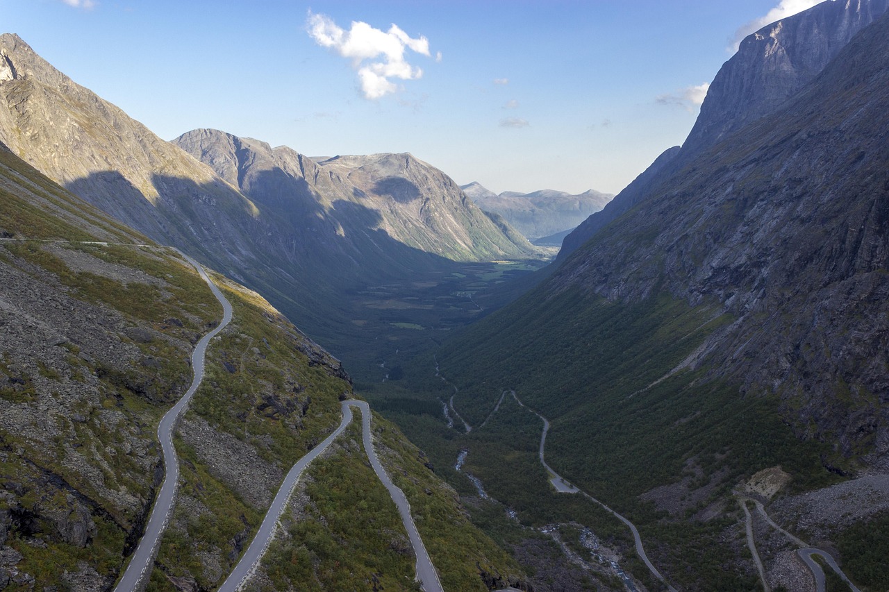 Mountains, way, country, nature, outdoor, travel, norway, scenic, road, trollstigen