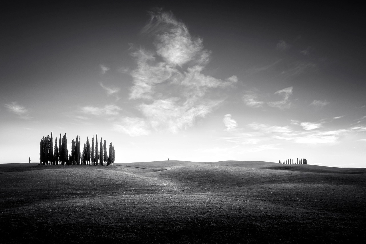 Crete, nature, sky, clouds, sienese, tuscany, italy, landscape
