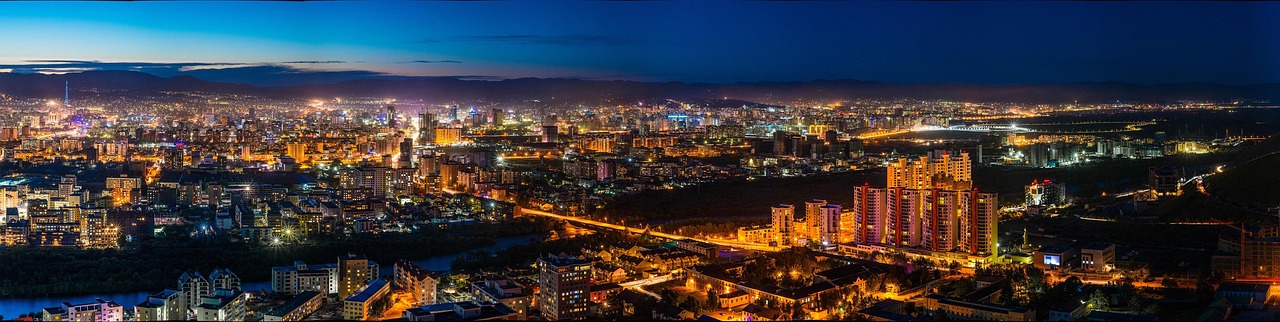 Night view, ulaanbaatar eastern, mongolia, the city of light, afterlight, panorama photo, night view, mongolia, mongolia, mongolia, mongolia, mongolia