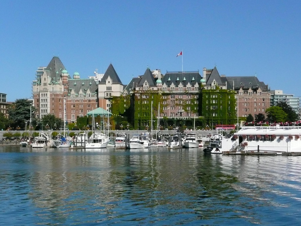 Victoria, victoria city, harbor, nature, water, empress hotel, pacific, buildings, boats, blue hotel