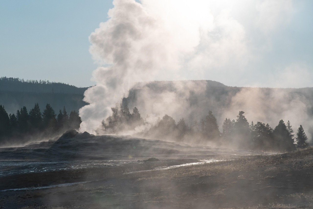 Yellowstone national park, geyser, geothermal area, usa, landscape, nature, national park, geology, united states, geothermal energy, volcano, nature wallpaper, geyser, geothermal energy, geothermal e