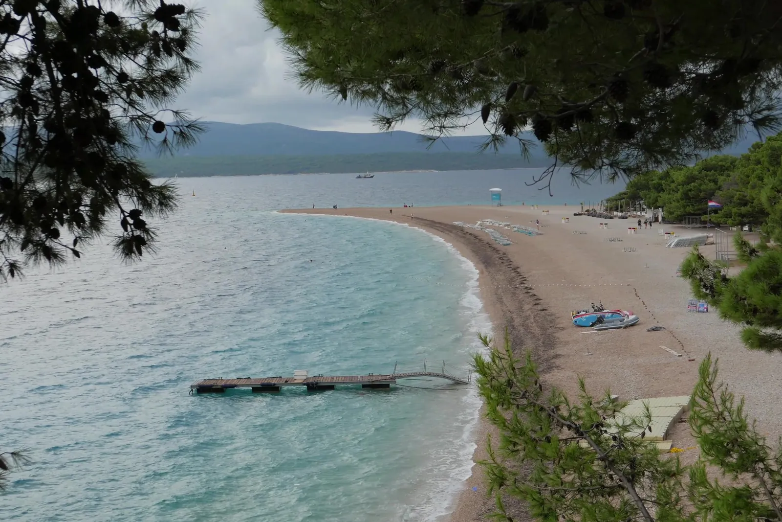 Zlatni Rat beach and its turquoise water on Brač